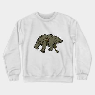 Zombie Grizzly Bear National Park Animal Crewneck Sweatshirt